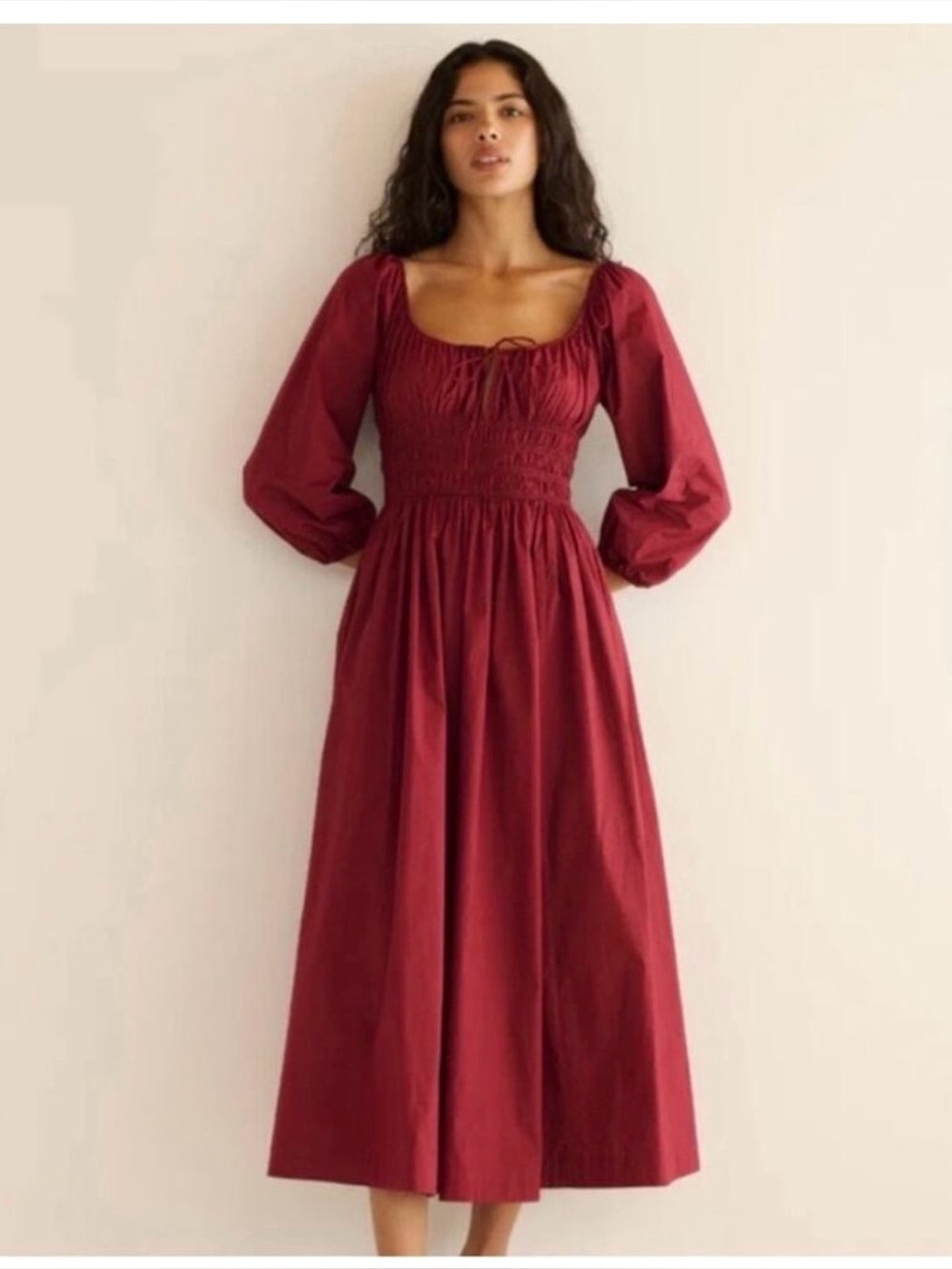 Doen Quintessa Dress in Deep Crimson Sz Large